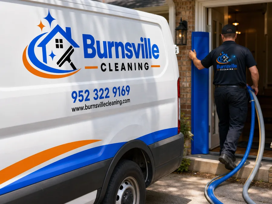 Technician working on a storefront-style commercial exterior window line with consistent squeegee technique and tidy setup on the sidewalk